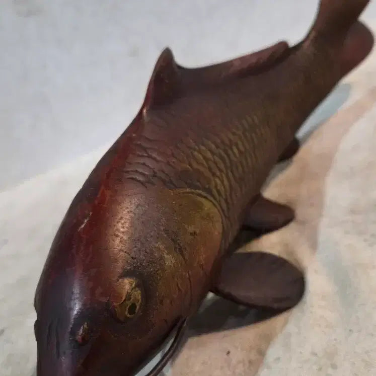 [BUNJANG] Antique Iron Carp Sculpture / 연대좋은 무쇠 잉어