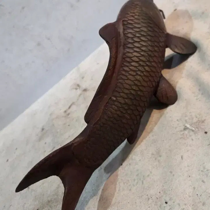 [BUNJANG] Antique Iron Carp Sculpture / 연대좋은 무쇠 잉어