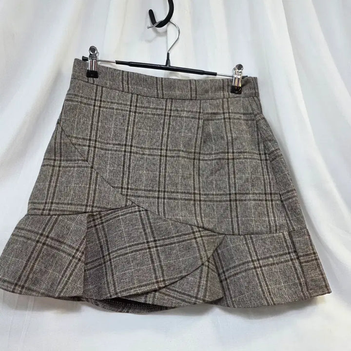 [BUNJANG] Checkered Frill Mini Skirt / 체크 여성큰체크프릴 미니스커트26~27