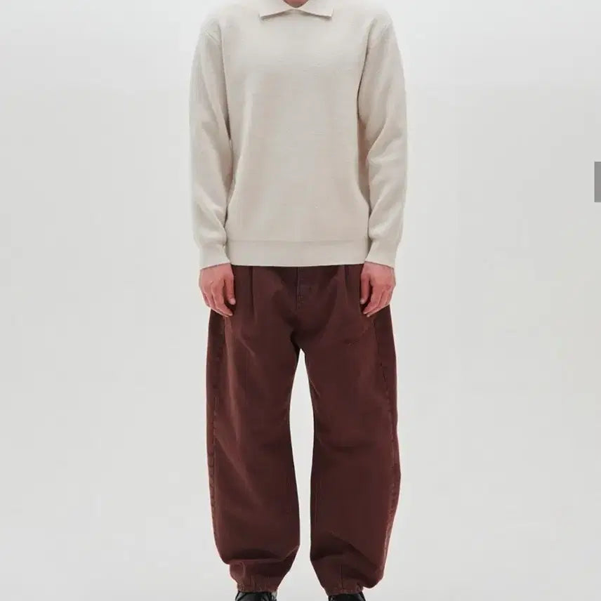[BUNJANG] Arban Non-Fade Balloon Denim Pants (Wine) / 아르반 논 페이드 벌룬 데님 팬츠와인 3