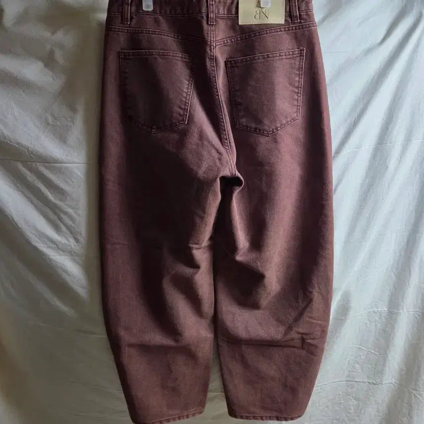 [BUNJANG] Arban Non-Fade Balloon Denim Pants (Wine) / 아르반 논 페이드 벌룬 데님 팬츠와인 3