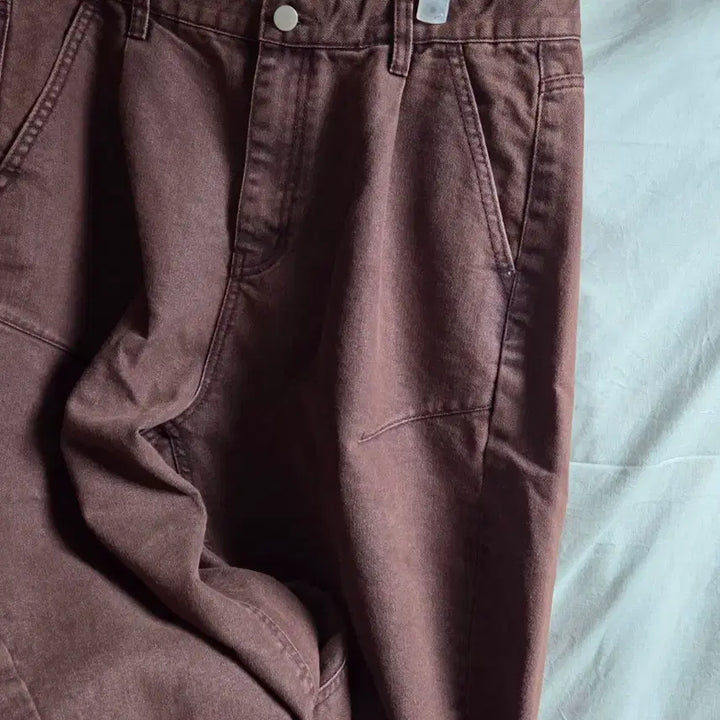 [BUNJANG] Arban Non-Fade Balloon Denim Pants (Wine) / 아르반 논 페이드 벌룬 데님 팬츠와인 3