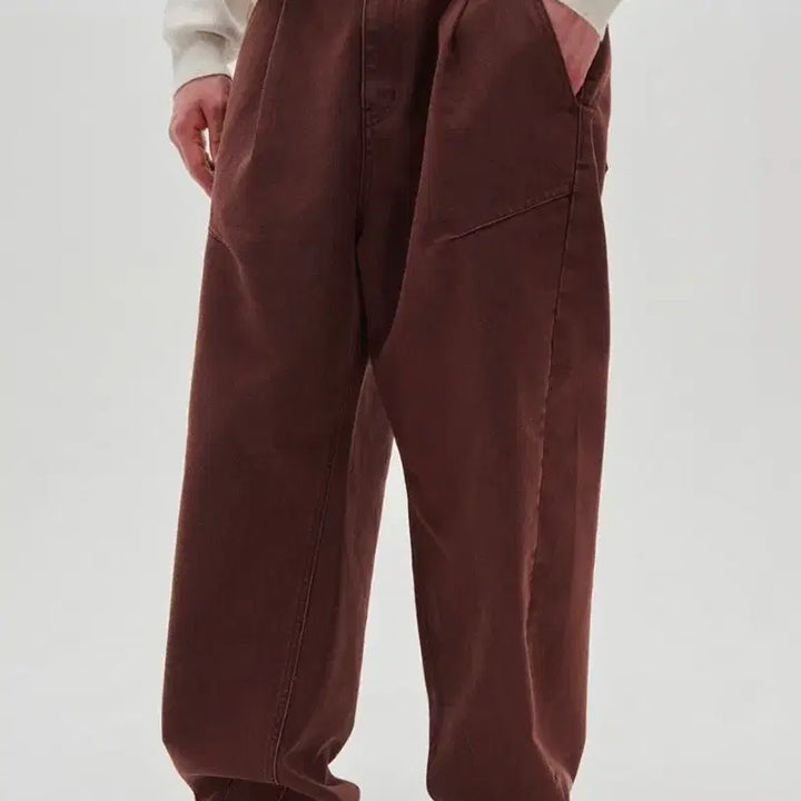[BUNJANG] Arban Non-Fade Balloon Denim Pants (Wine) / 아르반 논 페이드 벌룬 데님 팬츠와인 3