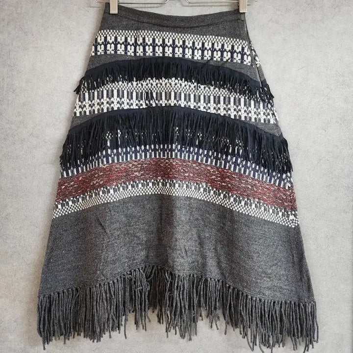 [BUNJANG] Fringe Knit Skirt / 프린지 니트 스커트 S(27인치까지 가능)