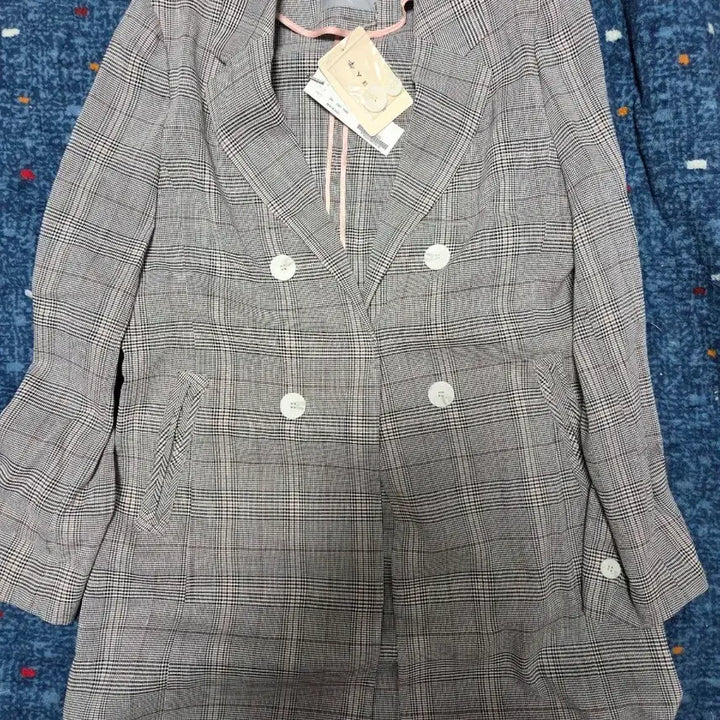 [BUNJANG] YESSE Check Double Coat / YESSE 체크 더블 코트 새상품