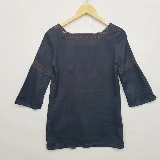 [SOLD OUT] 네이비 린넨 100% 블라우스