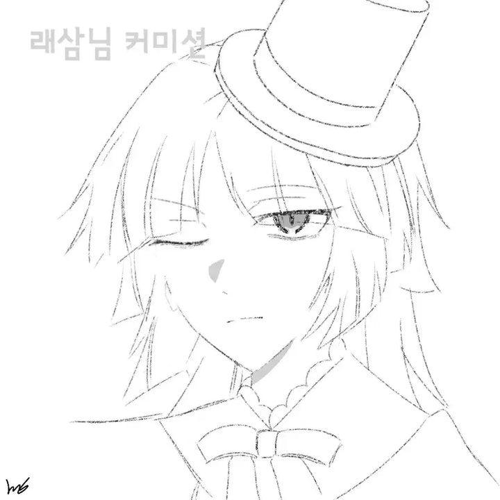 [BUNJANG] Black and White Doodle Commission / 빠른마감 낙서커미션