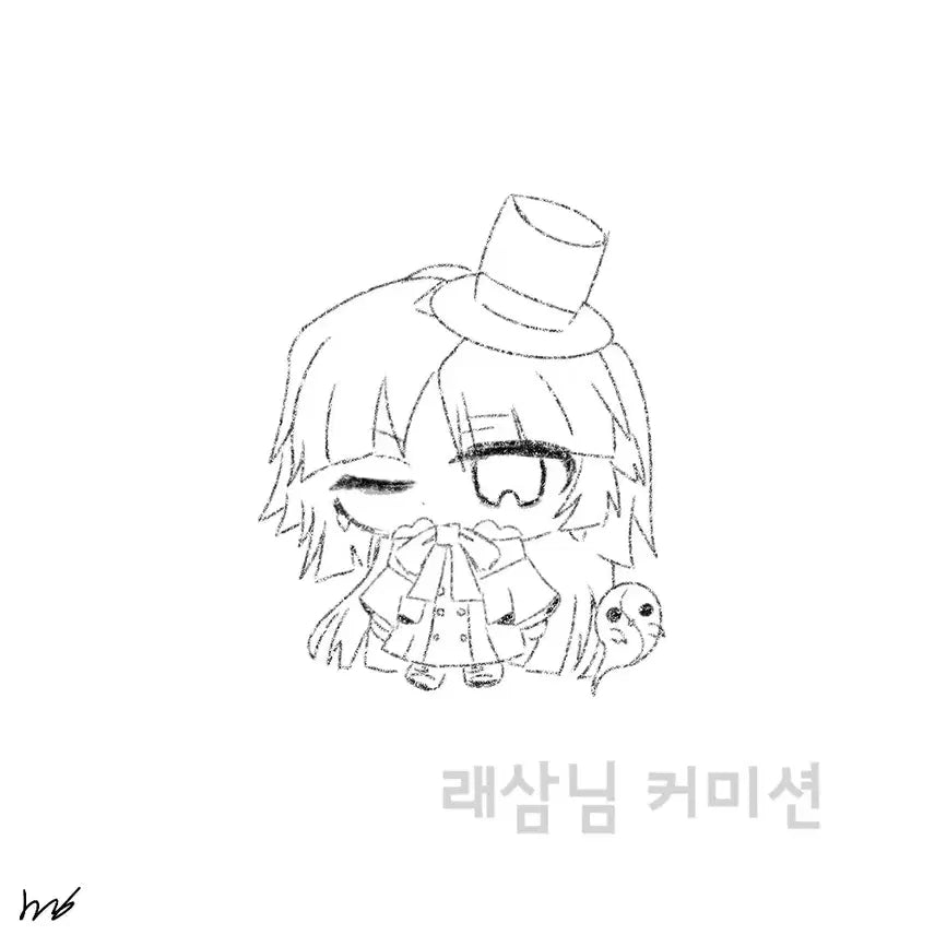[BUNJANG] Black and White Doodle Commission / 빠른마감 낙서커미션