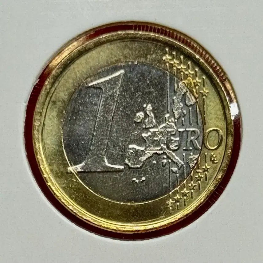 [BUNJANG] 1999 Belgium 1 Euro Bi-Metal Coin (Minting Error) / 1999년 벨기에 (알베르2세국왕)1유로바이메탈동전(압인에러)