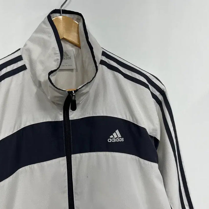 [BUNJANG] Adidas Tri-Stripe Track Jacket / [100] 아디다스 삼선로고 흰검 트랙 바람막이 집업 자켓