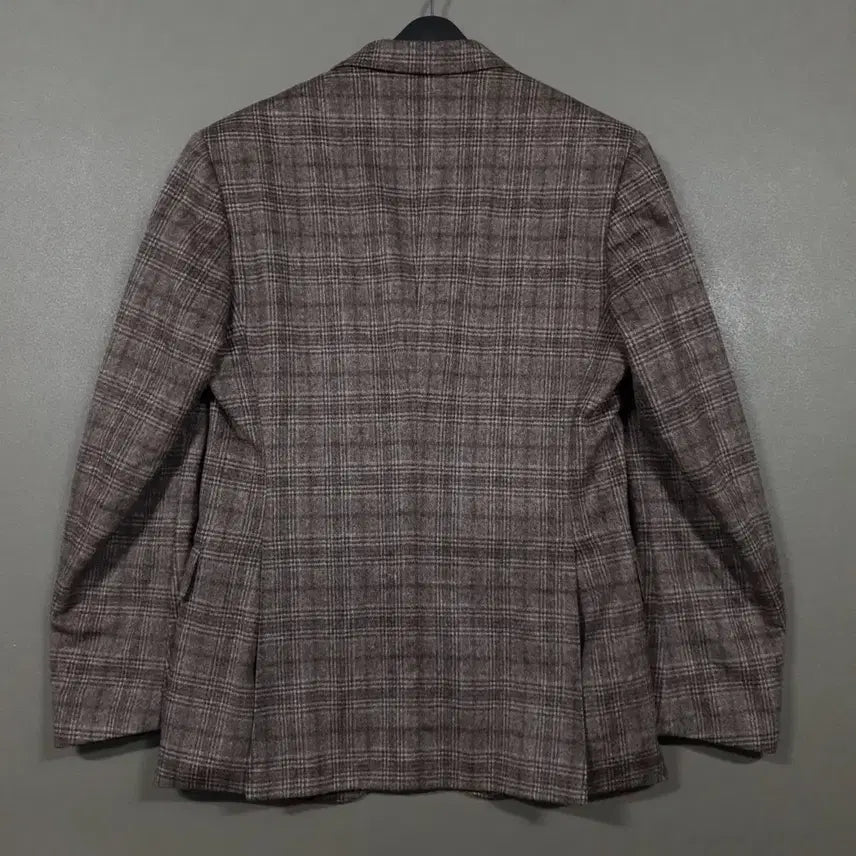 [BUNJANG] ELGANOVEMBER Wool Cashmere Checkered Single Blazer Jacket L / 엘가노벰버 울 캐시미어 체크 싱글 블레이저 클래식 테일러드 자켓 L