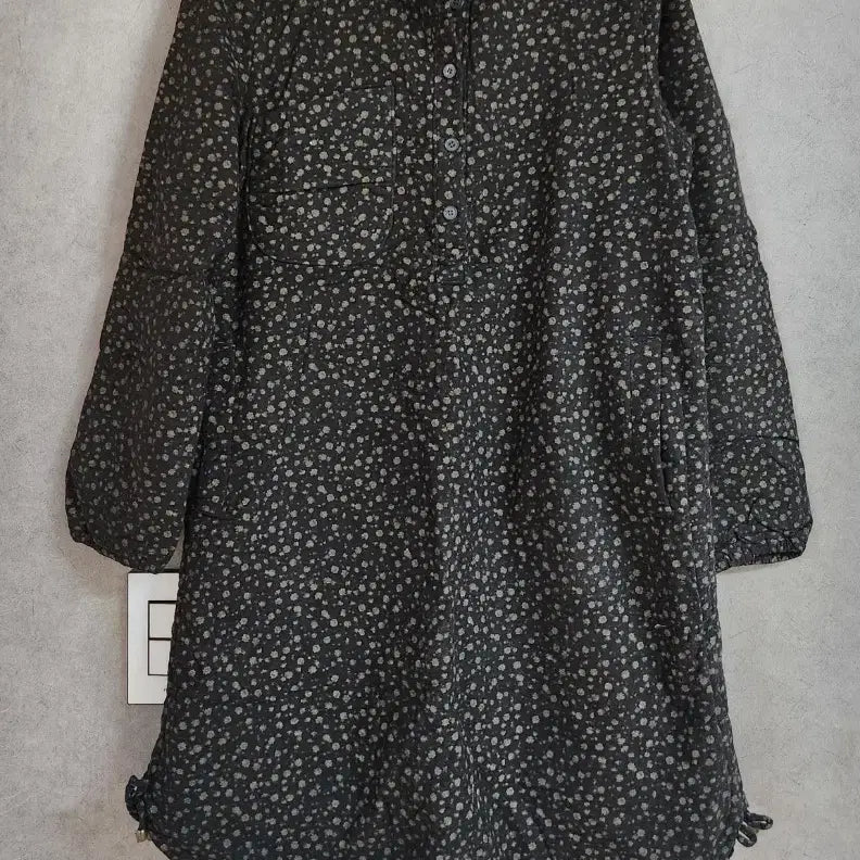 [BUNJANG] Floral Quilted Long Dress S / 꽃무늬 누비 롱 원피스 S