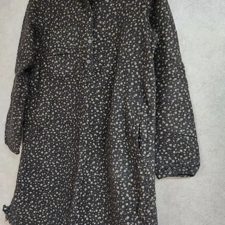 [BUNJANG] Floral Quilted Long Dress S / 꽃무늬 누비 롱 원피스 S