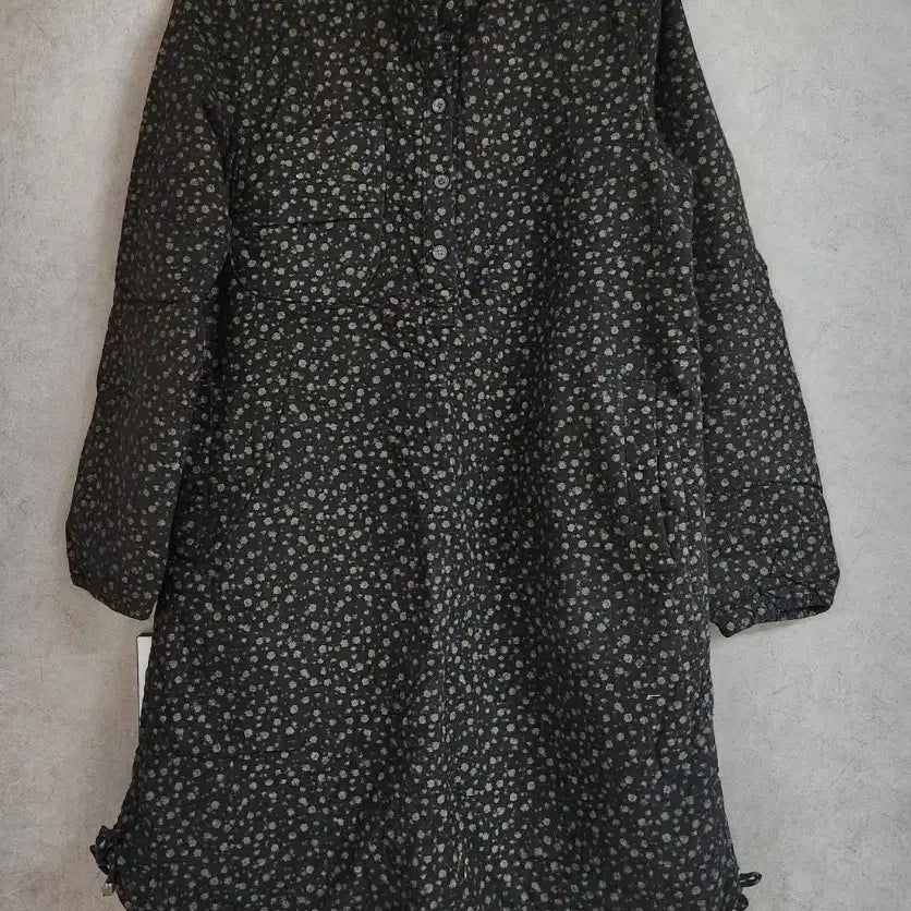 [BUNJANG] Floral Quilted Long Dress S / 꽃무늬 누비 롱 원피스 S