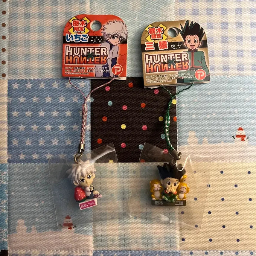 [BUNJANG] Hunter x Hunter Gon and Killua Figure Keyring Strap / 고전 헌터헌터 곤 키르아 피규어 키링 스트랩 일본현지한정