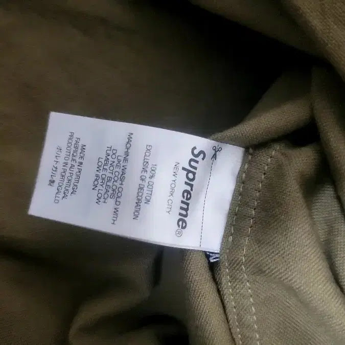 [BUNJANG] Supreme Khaki Short-Sleeve Shirt / 슈프림 카키색 반팔 셔츠