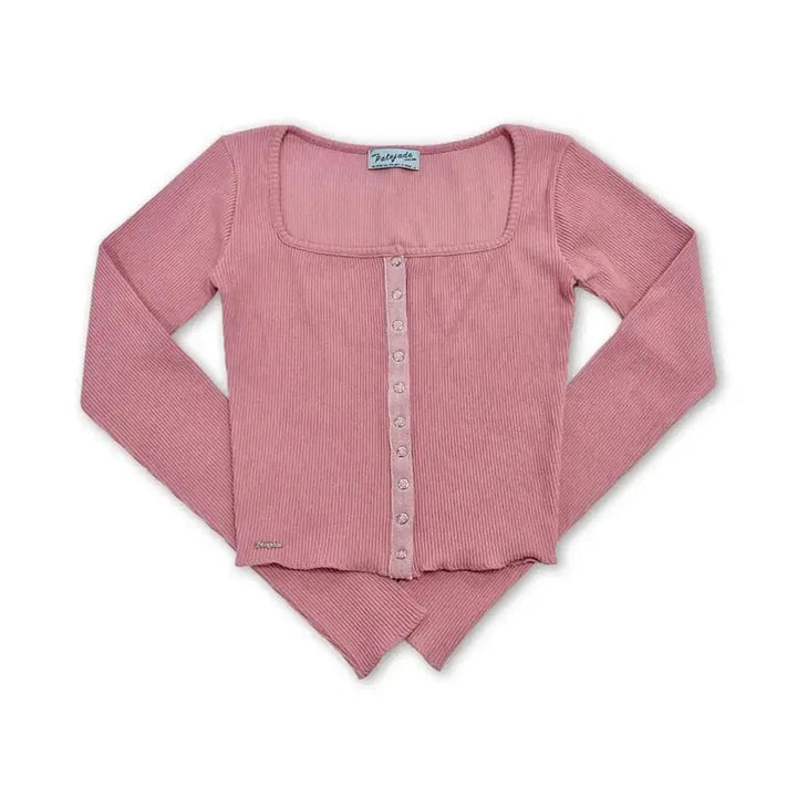 [BUNJANG] Pale Jade Button-Up Cardigan Pink / 페일제이드 버튼업 가디건 핑크