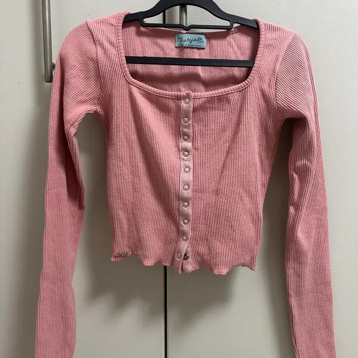 [BUNJANG] Pale Jade Button-Up Cardigan Pink / 페일제이드 버튼업 가디건 핑크
