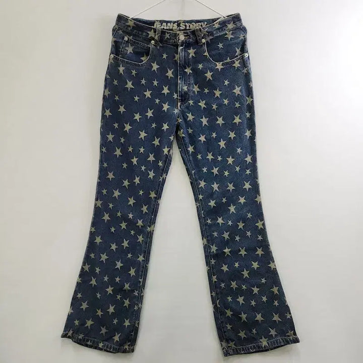 [SOLD OUT] [새상품] Y2K 펑크 갸루 스타패턴 부츠컷 데님