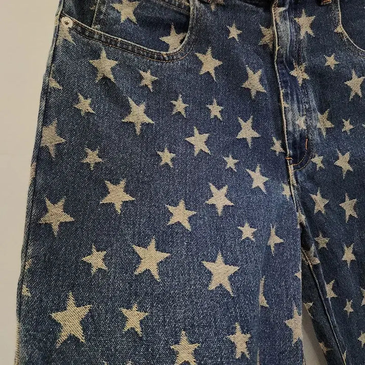 [SOLD OUT] [새상품] Y2K 펑크 갸루 스타패턴 부츠컷 데님