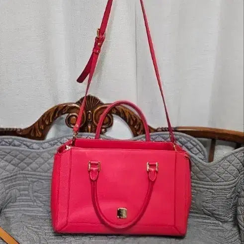 [BUNJANG] MCM Cross Tote Bag Hot Pink / mcm크로스토트백 핫핑크정품가방