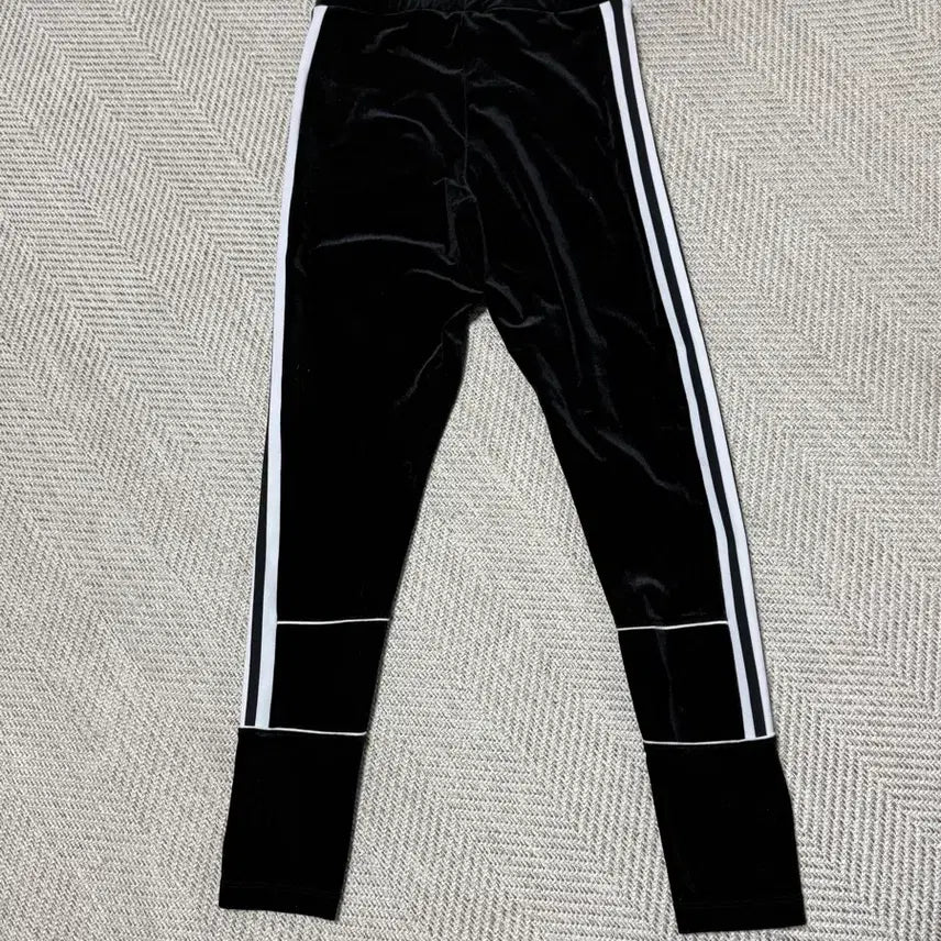 [BUNJANG] Adidas Velvet Three-Stripe Leggings Black / 아디다스 벨벳 삼선 레깅스 블랙
