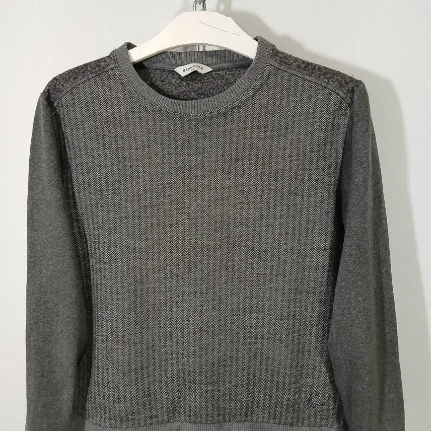 [BUNJANG] Beanpole Herringbone Pattern Sweatshirt / 빈폴 헤링본 패턴 맨투맨 티셔츠