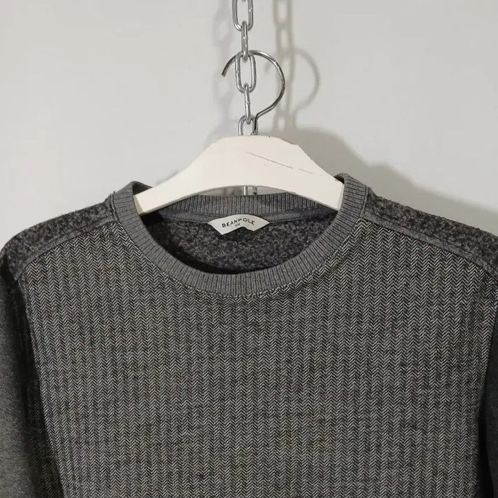 [BUNJANG] Beanpole Herringbone Pattern Sweatshirt / 빈폴 헤링본 패턴 맨투맨 티셔츠