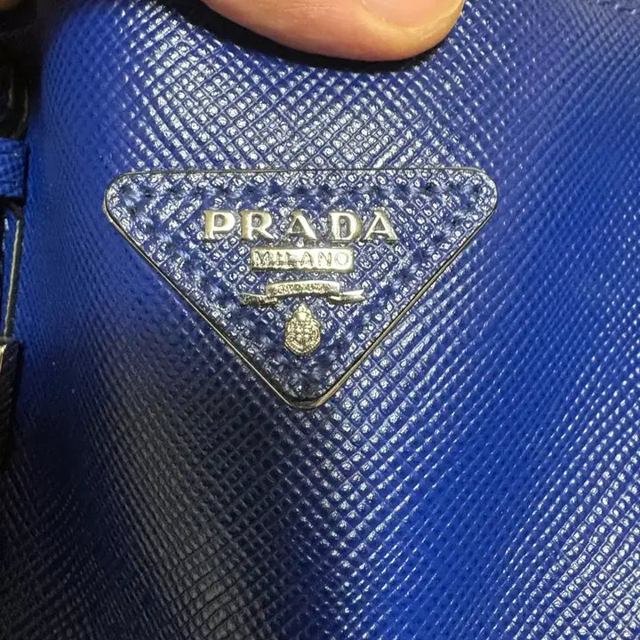 [BUNJANG] Prada Saffiano Blue Card Wallet / 프라다 사피아노 블루 카드지갑