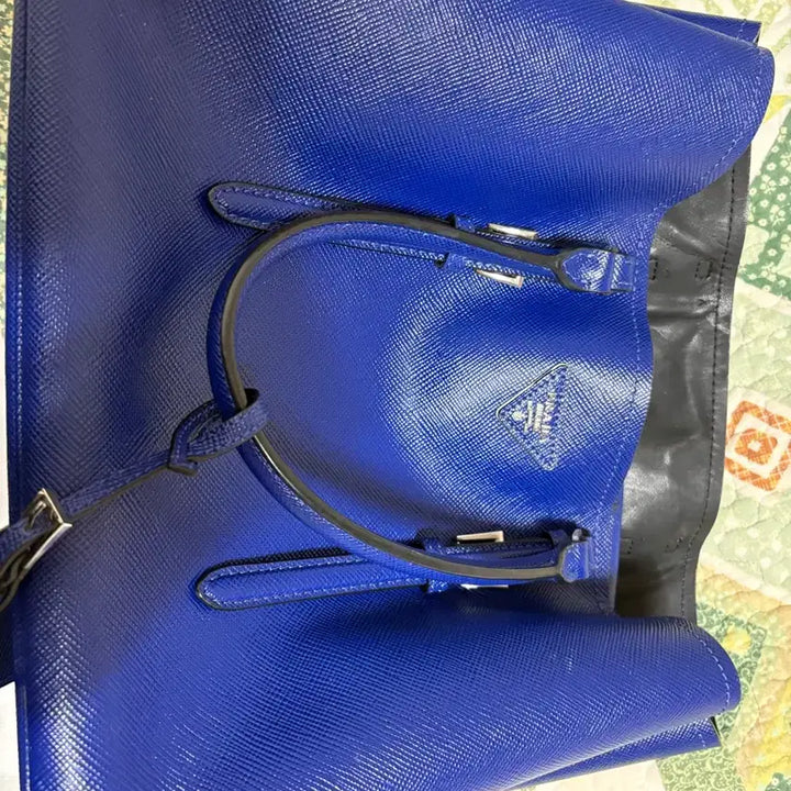 [BUNJANG] Prada Saffiano Blue Card Wallet / 프라다 사피아노 블루 카드지갑