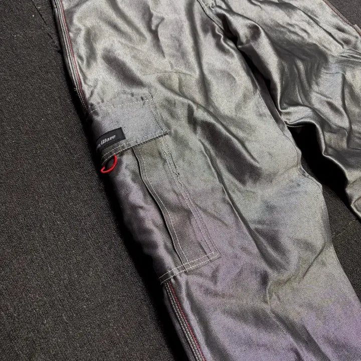 [BUNJANG] 00s Johnny Blaze Silver Wide Hip-Hop Pants / 00s 조니 블레이즈 유광 실버 힙합 와이드 팬츠 34