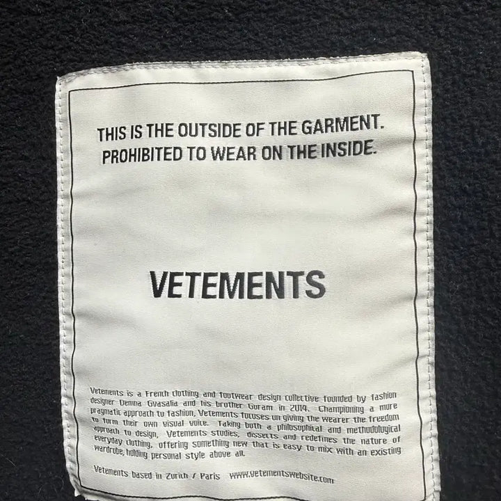 [BUNJANG] Vetements Inside Out Hoodie Black / 베트멍 인사이드아웃 후드티