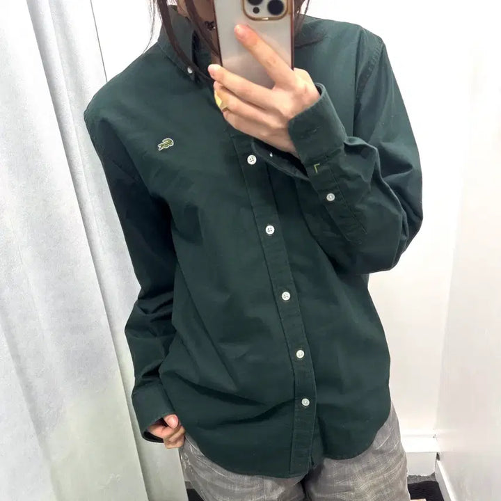 [BUNJANG] Lacoste Green Shirt / 라코스테 그린 셔츠