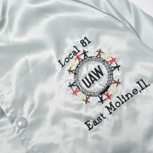 [BUNJANG] UAW Local 81 Satin Varsity Jacket - M / 90S USA 새틴 스타디움 자켓 M M0040