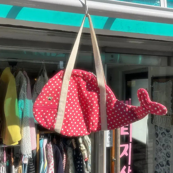 [BUNJANG] Cath Kidston Dot Fish Shoulder Bag / 캐드키드슨 도트 물고기 숄더백