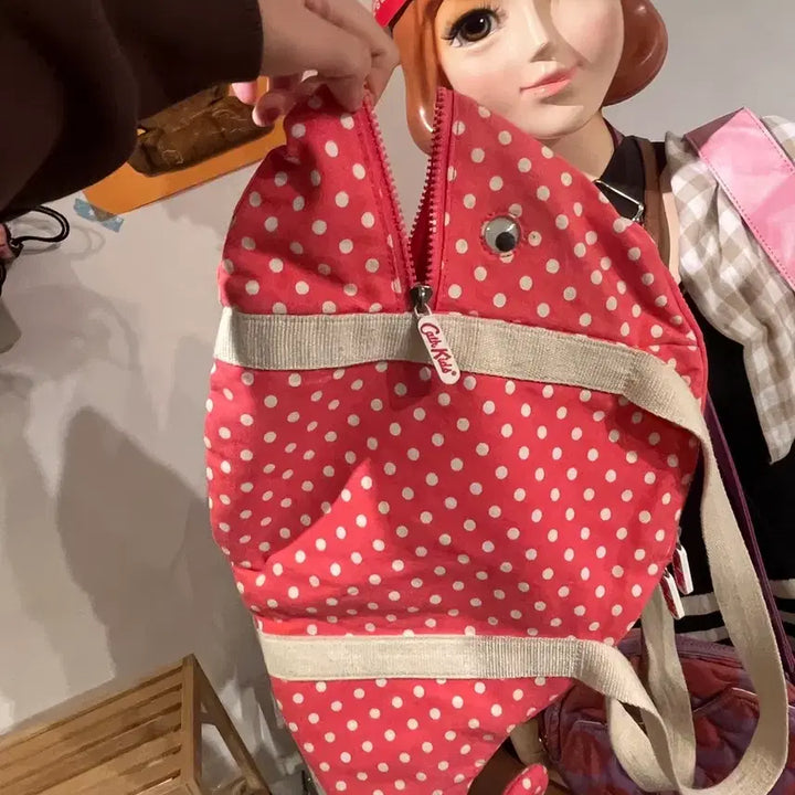 [BUNJANG] Cath Kidston Dot Fish Shoulder Bag / 캐드키드슨 도트 물고기 숄더백