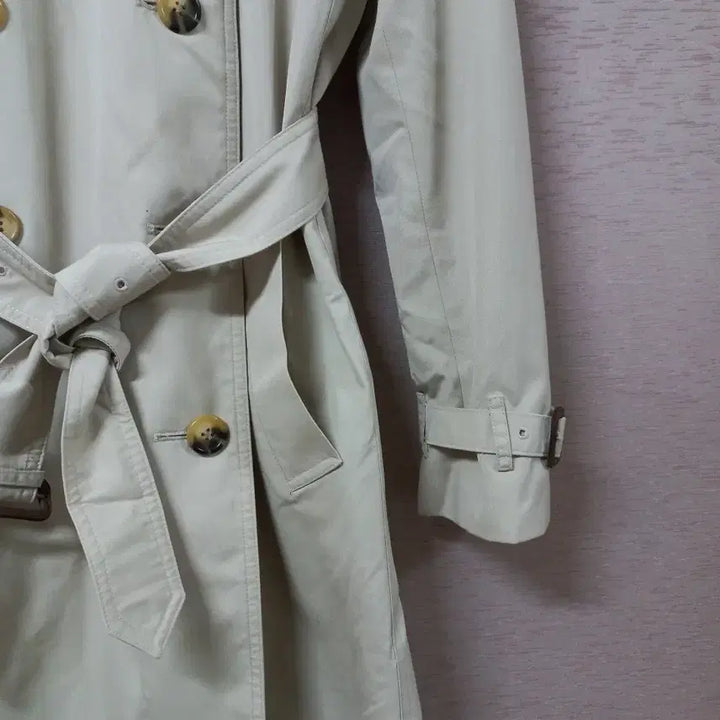 [BUNJANG] Beige Belted Trench Coat for Women / B3-7/베이지 벨티드 트렌치코트 여성