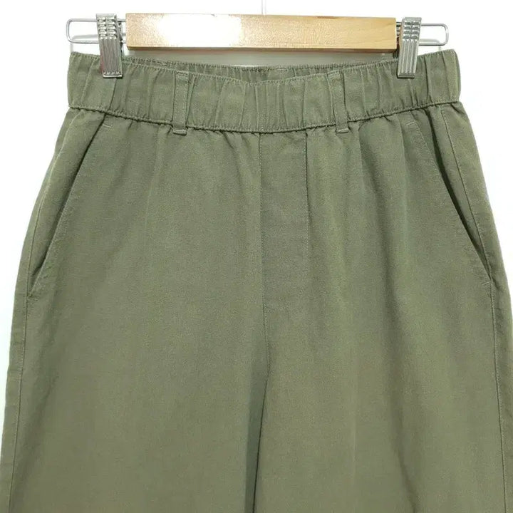[SOLD OUT] 키뮤어 밴딩 린넨 와이드 팬츠 M 카키_S0721