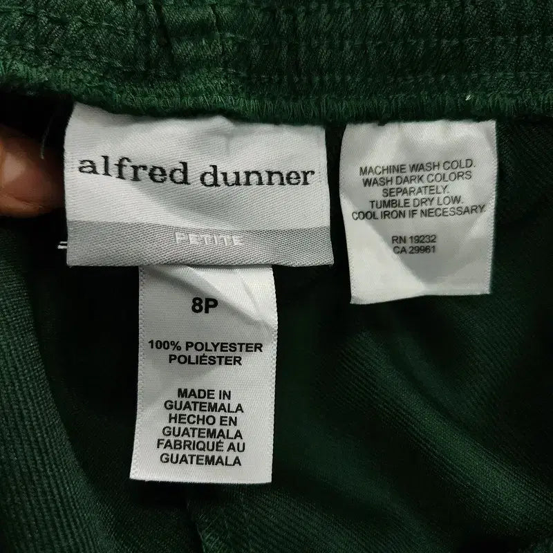[BUNJANG] ALFRED DUNNER Vintage Casual Banded Pants / ALFRED DUNNER 빈티지 캐주얼 밴딩 팬츠 딥그린