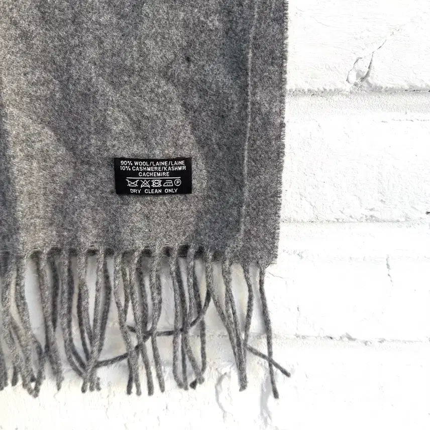 [BUNJANG] Yves Saint Laurent Gray Wool Muffler / 입생로랑 그레이 울 머플러