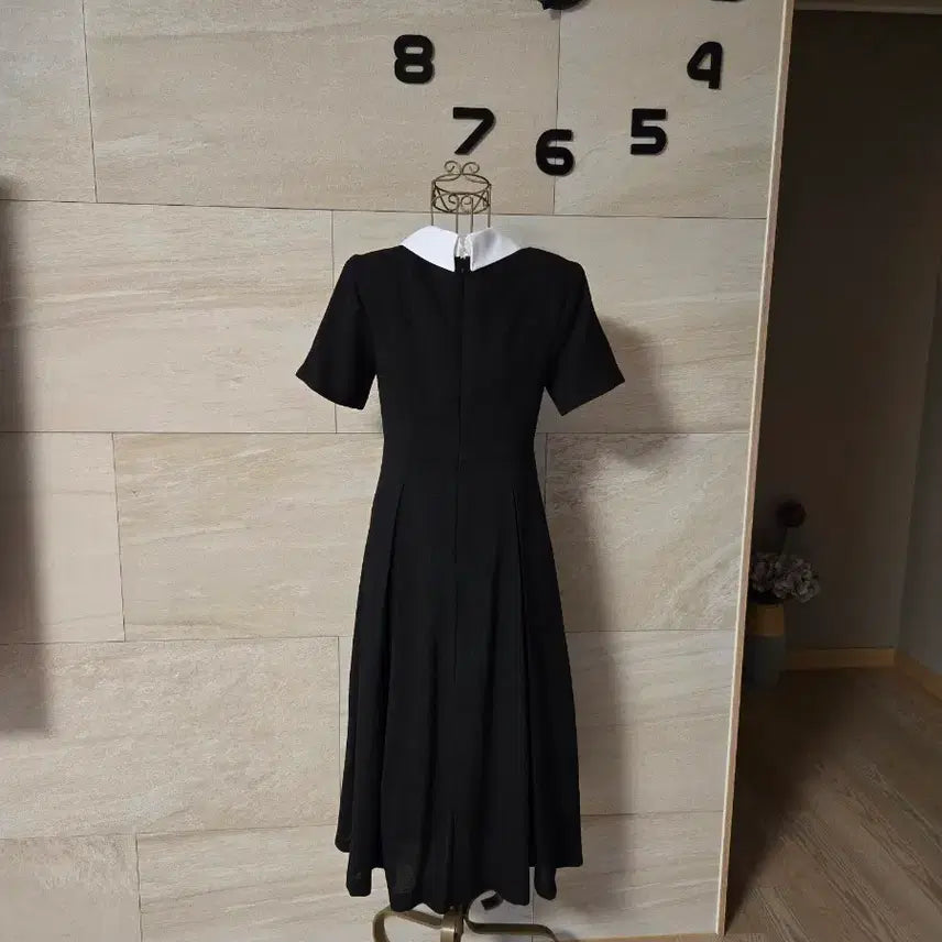 [BUNJANG] Pleated Collar Long Dress / [44] 플리츠 카라 롱 원피스