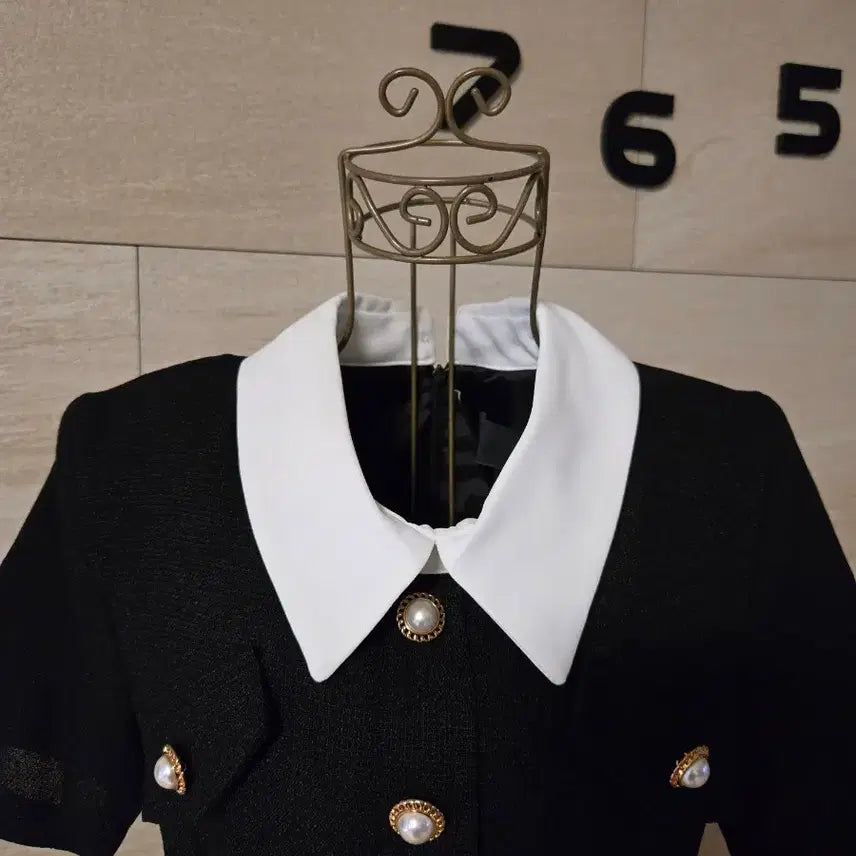 [BUNJANG] Pleated Collar Long Dress / [44] 플리츠 카라 롱 원피스