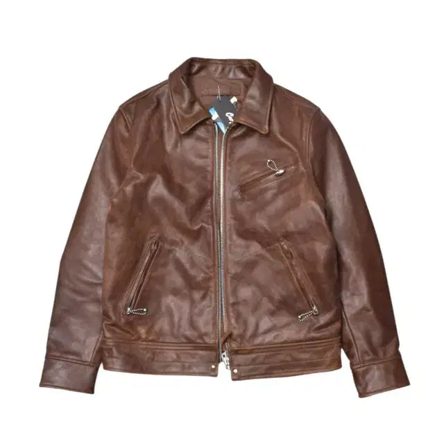 [BUNJANG] Schott NYC Cafe Racer Leather Jacket / 나파레더 카페레이서 가죽 자켓 36 M0041