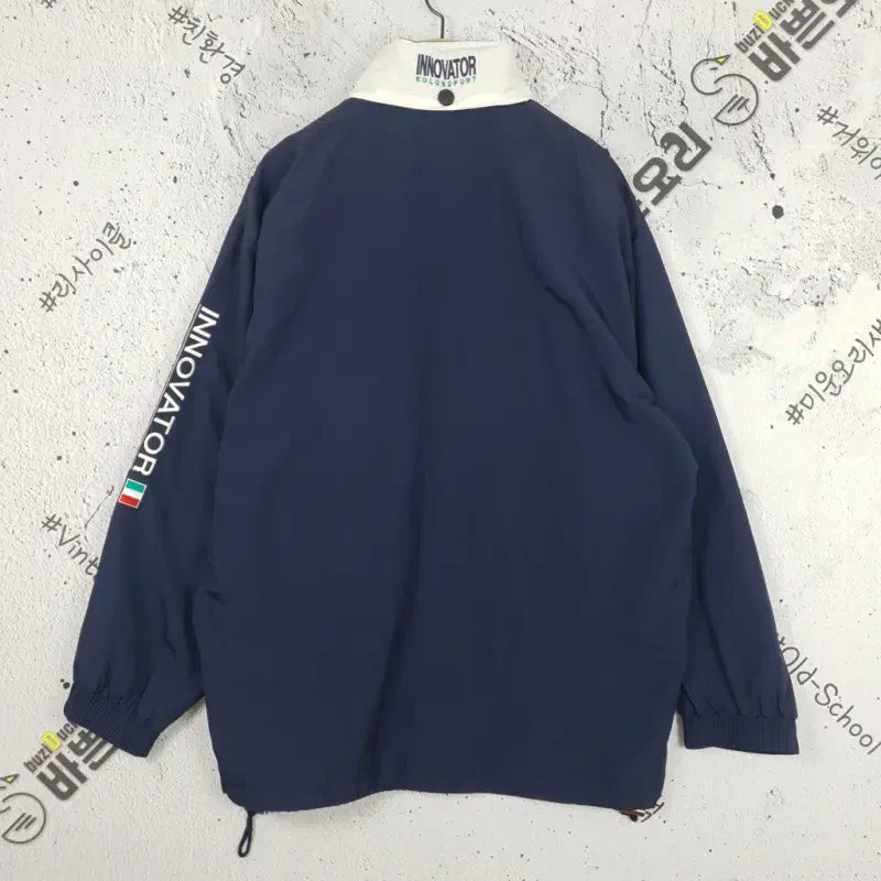 [BUNJANG] Kolon Sport Innovator Old School Windbreaker Jacket Navy / 코오롱 이노베이터 올드스쿨 바람막이 자켓 네이비 3800006