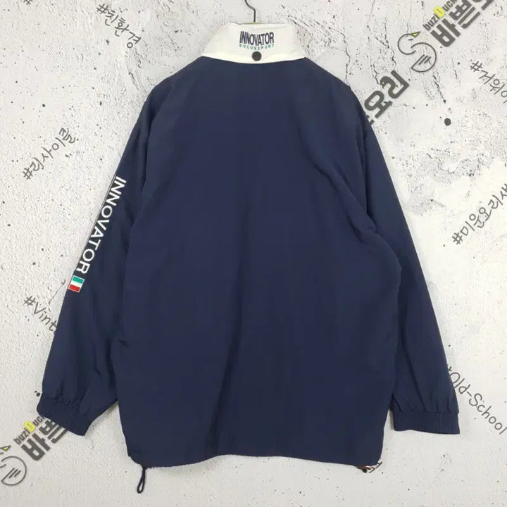 [BUNJANG] Kolon Sport Innovator Old School Windbreaker Jacket Navy / 코오롱 이노베이터 올드스쿨 바람막이 자켓 네이비 3800006