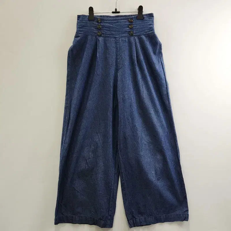 [BUNJANG] Vintage Y2K Retro Pin-up Marine Denim Wide Pants / 빈티지 Y2K 레트로 핀업 마린 데님 와이드팬츠