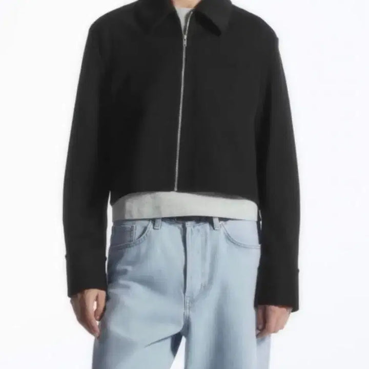 [BUNJANG] COS Cropped Twill Jacket - Black (Size S) / 정품 코스 COS 크롭 트윌 자켓 블랙 S사이즈 [미시착 새상품]