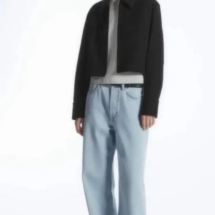 [BUNJANG] COS Cropped Twill Jacket - Black (Size S) / 정품 코스 COS 크롭 트윌 자켓 블랙 S사이즈 [미시착 새상품]
