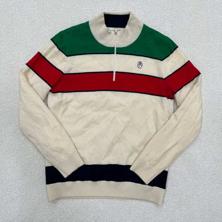 [BUNJANG] Castelbajac Half-Zip Windproof Knit Sweater / 100 까스텔바작 반집업 방풍 니트 0303M