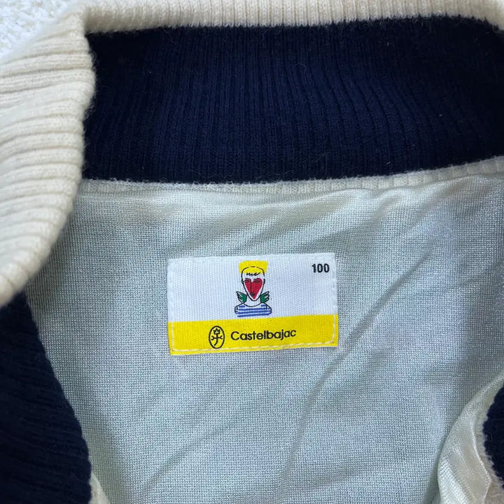 [BUNJANG] Castelbajac Half-Zip Windproof Knit Sweater / 100 까스텔바작 반집업 방풍 니트 0303M